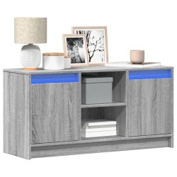 Meuble TV avec LED sonoma gris 100x34x50 cm bois d'ingénierie 
