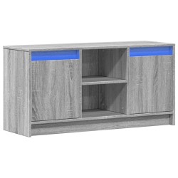 Meuble TV avec LED sonoma gris 100x34x50 cm bois d'ingénierie 