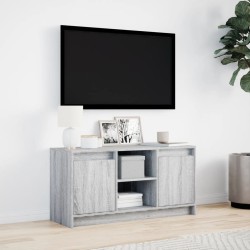 Meuble TV avec LED sonoma gris 100x34x50 cm bois d'ingénierie 