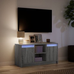 Meuble TV avec LED sonoma gris 100x34x50 cm bois d'ingénierie 