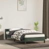 Cadre de lit sans matelas vert foncé 90x190 cm velours 