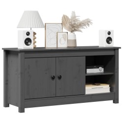 Meuble TV Gris 103x36,5x52 cm Bois de pin massif 