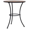 Table de bistro mosaïque Orange/gris 60 cm Céramique 