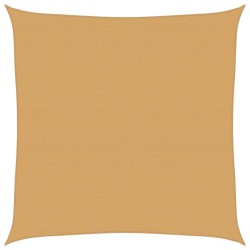 Voile d'ombrage 160 g/m² carré sable 7x7 m PEHD 