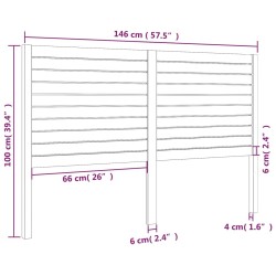Tête de lit 146x4x100 cm Bois massif de pin 