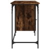 Bureau d'ordinateur chêne fumé 131x48x75 cm bois d’ingénierie 