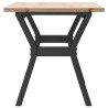 Table basse cadre en Y 100x50x45 cm bois de pin massif et acier 