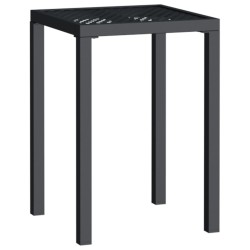 Table de jardin anthracite 50x50x72 cm acier 