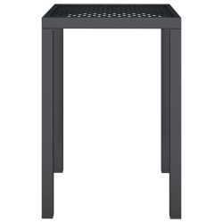 Table de jardin anthracite 50x50x72 cm acier 
