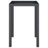 Table de jardin anthracite 50x50x72 cm acier 