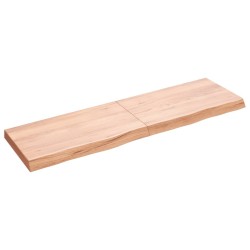 Comptoir de salle de bain marron 140x40x(2-6) cm bois traité 