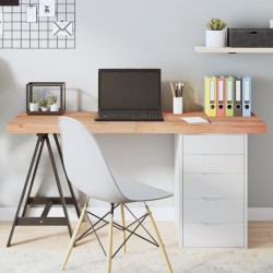 Dessus de table marron clair bois chêne massif traité 