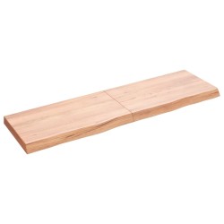 Dessus de table marron clair bois chêne massif traité 