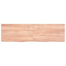 Dessus de table marron clair bois chêne massif traité 