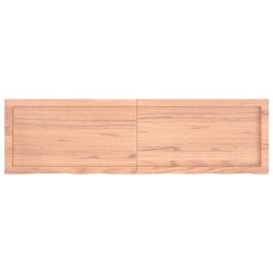 Dessus de table marron clair bois chêne massif traité 