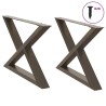 Pieds de table basse 2 pièces Acier naturel 70 x (42-43,3) cm Acier 