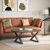 Pieds de table basse 2 pièces Acier naturel 70 x (42-43,3) cm Acier 