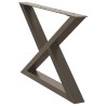 Pieds de table basse 2 pièces Acier naturel 70 x (42-43,3) cm Acier 