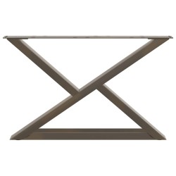 Pieds de table basse 2 pièces Acier naturel 70 x (42-43,3) cm Acier 