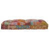 Coussins de canapé en patchwork sur palette 