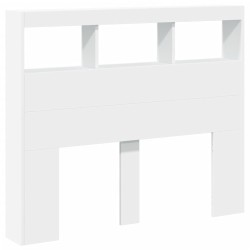 Armoire tête de lit avec LED blanc 120x17x102 cm 
