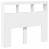 Armoire tête de lit avec LED blanc 120x17x102 cm 