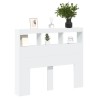 Armoire tête de lit avec LED blanc 120x17x102 cm 