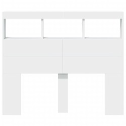 Armoire tête de lit avec LED blanc 120x17x102 cm 