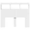 Armoire tête de lit avec LED blanc 120x17x102 cm 