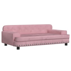 Canapé pour enfants rose 90x53x30 cm velours 