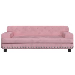 Canapé pour enfants rose 90x53x30 cm velours 