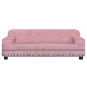 Canapé pour enfants rose 90x53x30 cm velours 