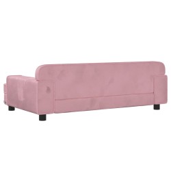 Canapé pour enfants rose 90x53x30 cm velours 