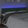 Tête de lit à LED Vert foncé 160x5x78/88 cm Velours 