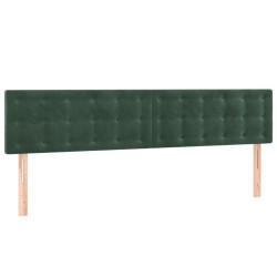 Tête de lit à LED Vert foncé 160x5x78/88 cm Velours 