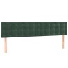 Tête de lit à LED Vert foncé 160x5x78/88 cm Velours 