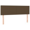 Tête de lit à LED Marron Foncé 144x5x78/88 cm Tissu 