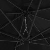 Parasol de jardin avec mât en métal 390 cm noir 