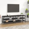 Meuble TV noir 160x40x50 cm bois d'ingénierie 