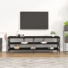 Meuble TV noir 160x40x50 cm bois d'ingénierie 