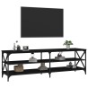 Meuble TV noir 160x40x50 cm bois d'ingénierie 