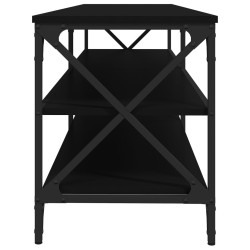 Meuble TV noir 160x40x50 cm bois d'ingénierie 