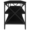Meuble TV noir 160x40x50 cm bois d'ingénierie 