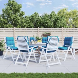 Coussins de chaise à dossier bas lot de 6 bleu clair 