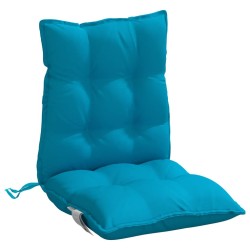 Coussins de chaise à dossier bas lot de 6 bleu clair 
