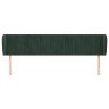 Tête de lit avec oreilles Vert foncé 183x23x78/88 cm Velours 