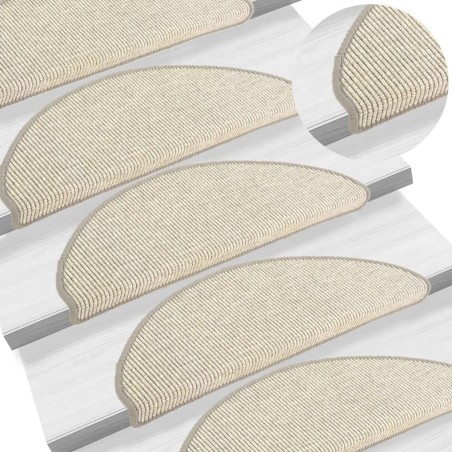 Tapis d'escalier auto-adhésifs 15 pcs Argenté 65x21x4 cm 