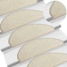 Tapis d'escalier auto-adhésifs 15 pcs Argenté 65x21x4 cm 