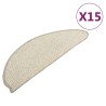 Tapis d'escalier auto-adhésifs 15 pcs Argenté 65x21x4 cm 