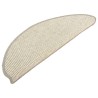 Tapis d'escalier auto-adhésifs 15 pcs Argenté 65x21x4 cm 
